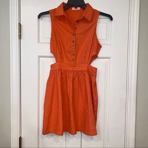 🌸 Mustard Seed Orange Cutout dress